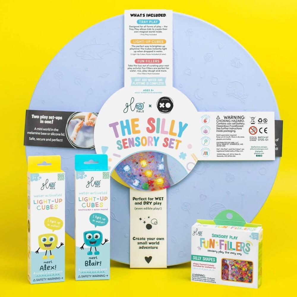 NEW GLO PALS silly sensory set in multi